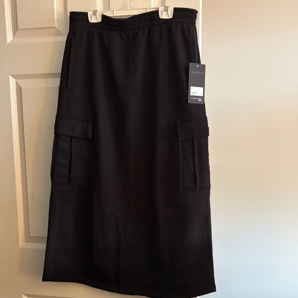 Black maxi, cargo skirt